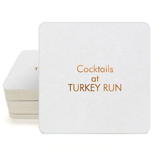 Your Own Text Square Coasters